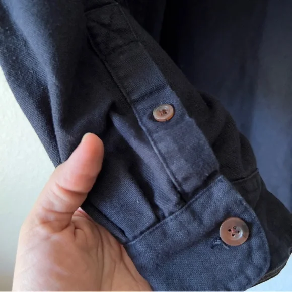 Wolverine Charcoal black Flannel Lined Canvas Shirt Jacket Size XL